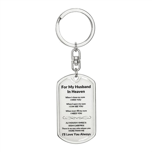 In Heaven Husband | Dog Tag | Key Chain
