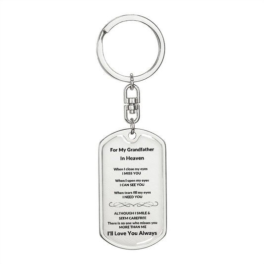 In Heaven | Grandfather | Dog Tag | Key Chain